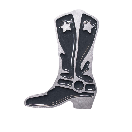 Cowboy Boot Magnet Grey