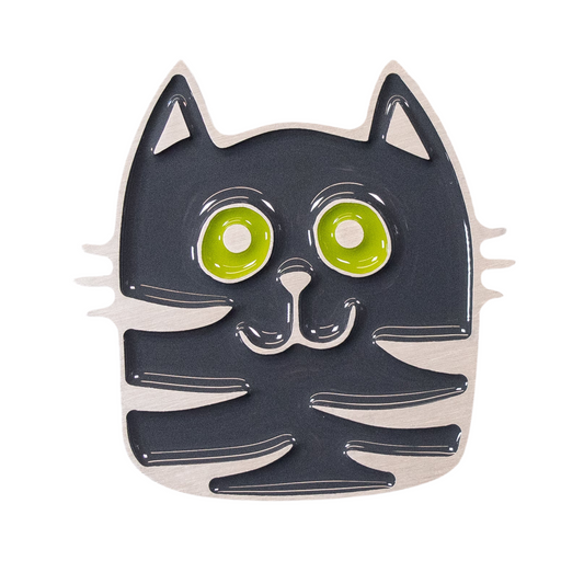 Cat Striped Magnet Dark Grey