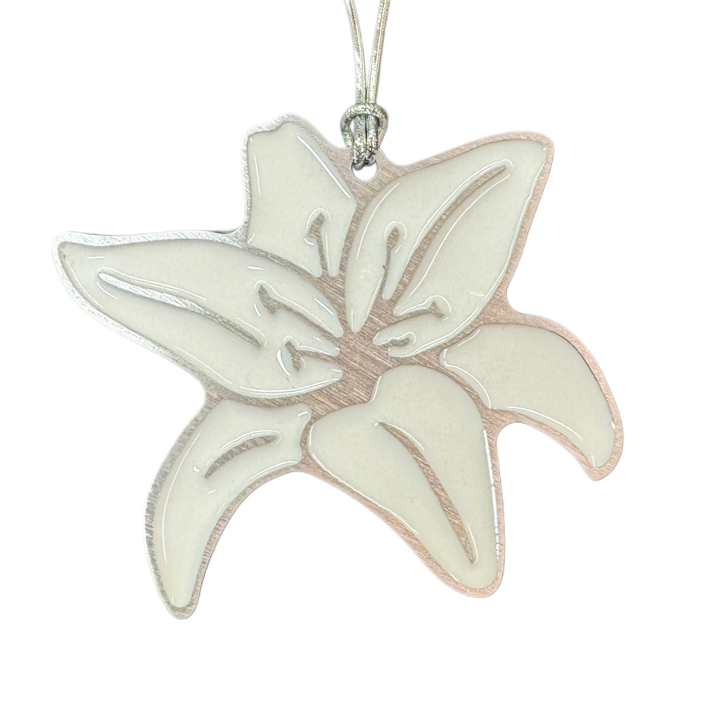 Lily White Christmas Ornament