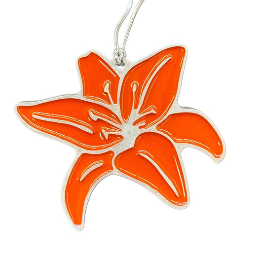 Lily Orange Christmas Ornament