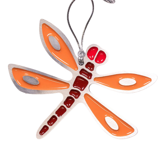 Dragonfly Christmas Ornament Red