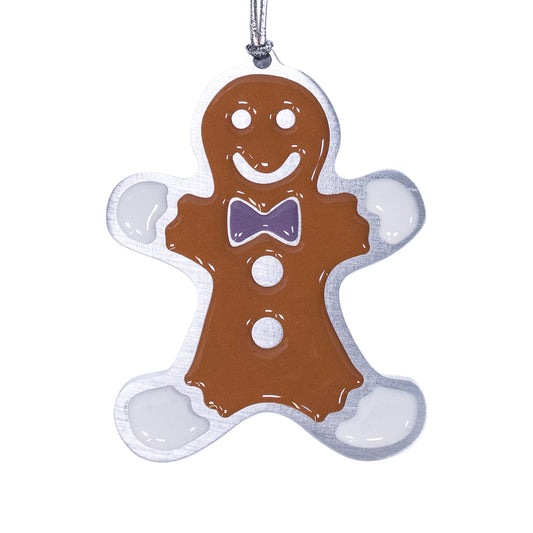 Gingerbread Christmas Ornament Purple