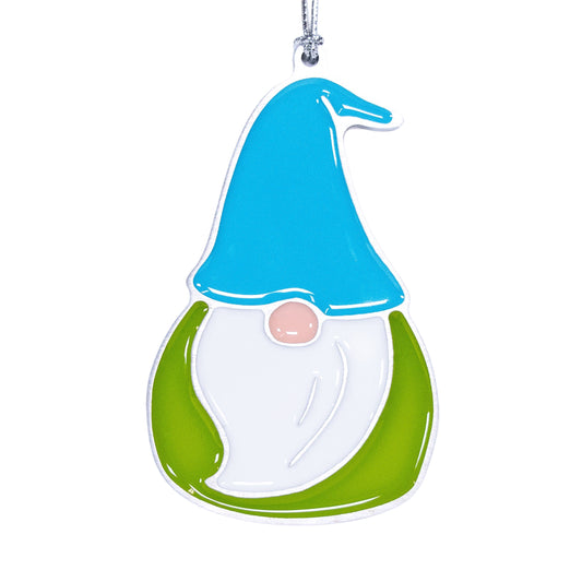 Gnome Christmas Ornament Blue Green