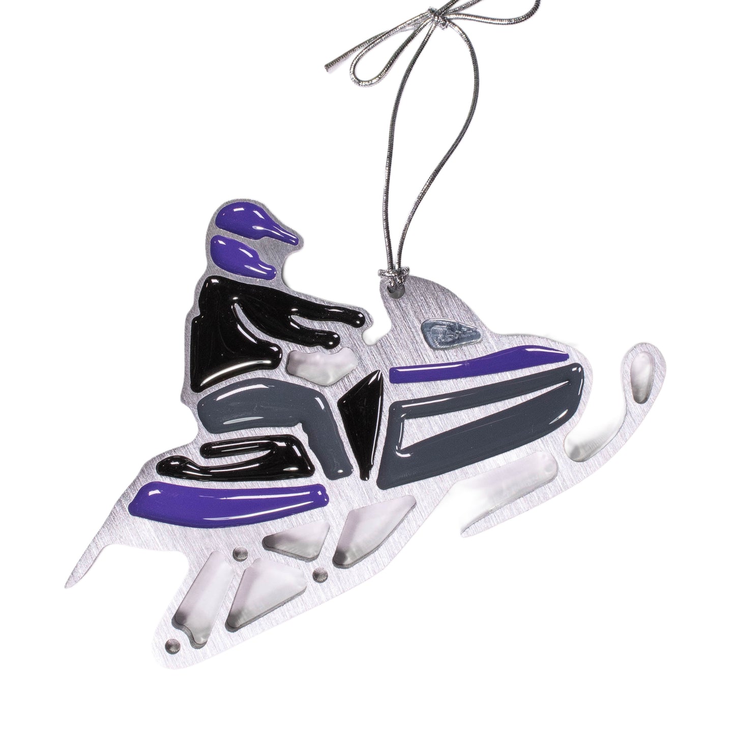 Snowmobile Ornament Purple