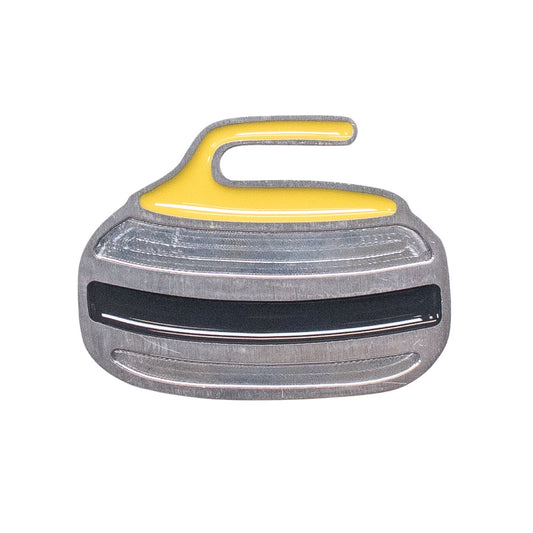 Curling Rock Magnet Yellow