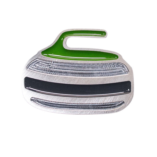 Curling Rock Magnet Green