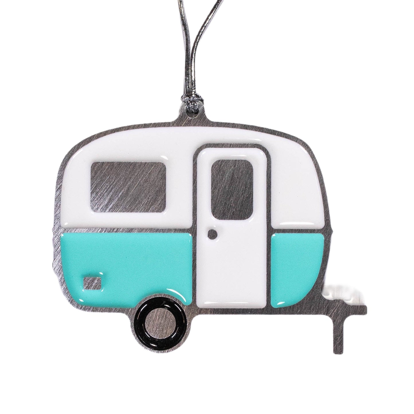 Boler Camper Christmas Ornament Teal