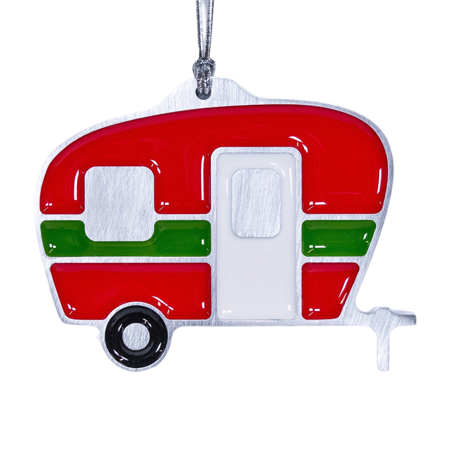 Camper Christmas Ornament Red