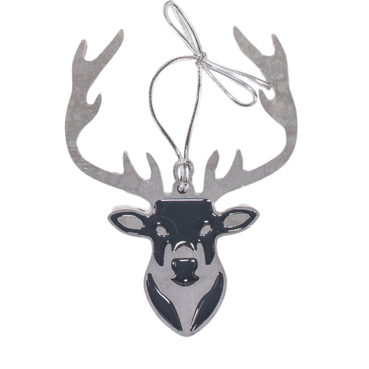 Deer Christmas Ornament Grey