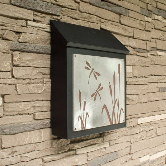 Dragonfly Wall Mount Mailbox - Vertical