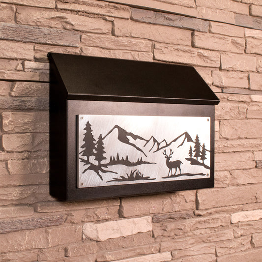 Mountain Wall Mount Mailbox - Horizontal