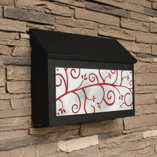 Ivy Leaf Wall Mount Mailbox - Horizontal