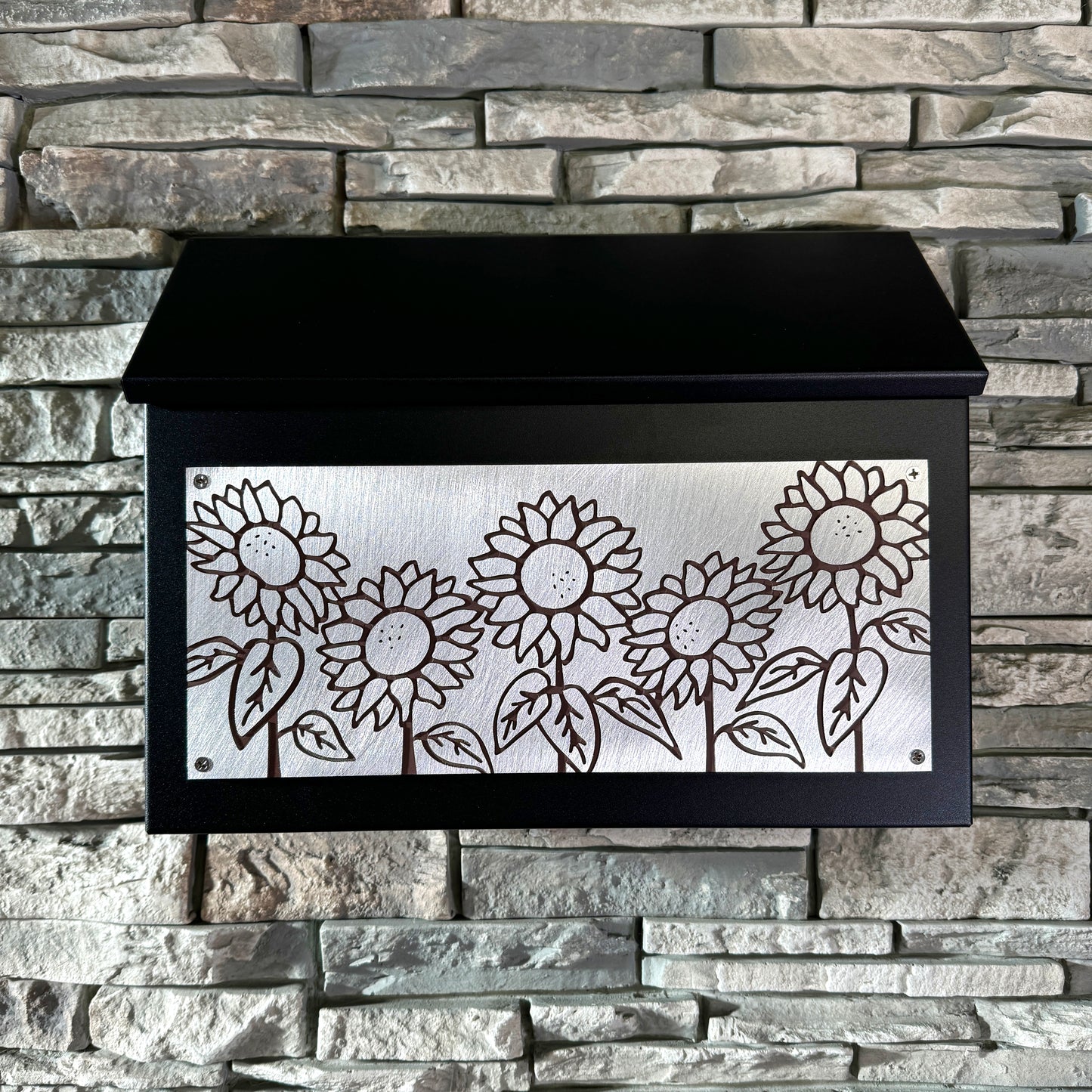 Sunflower Wall Mount Mailbox - Horizontal