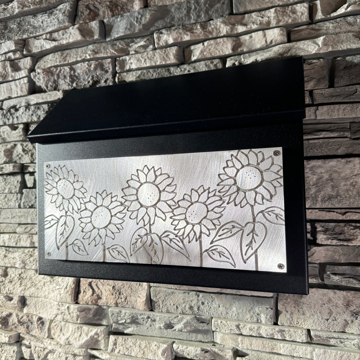 Sunflower Wall Mount Mailbox - Horizontal