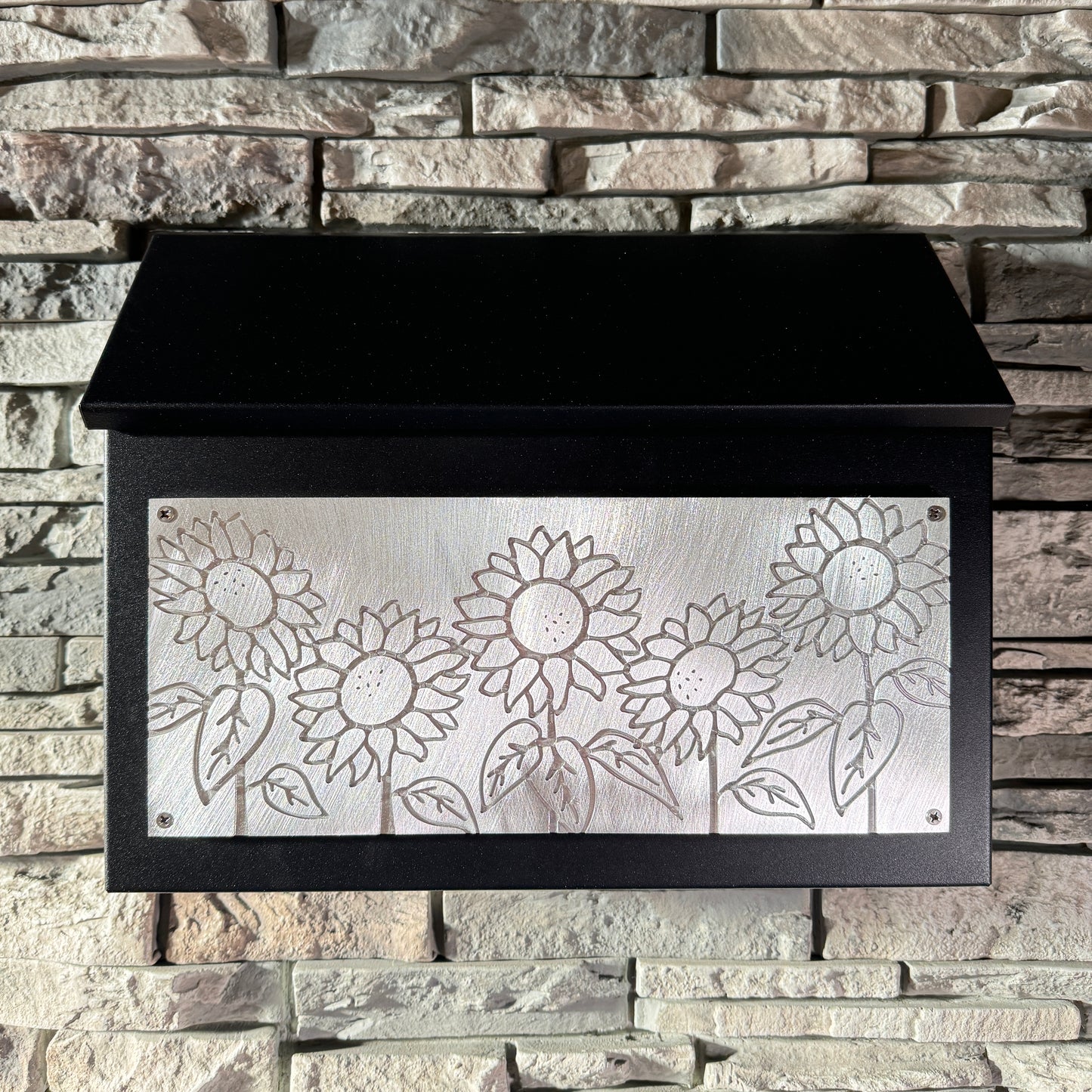 Sunflower Wall Mount Mailbox - Horizontal