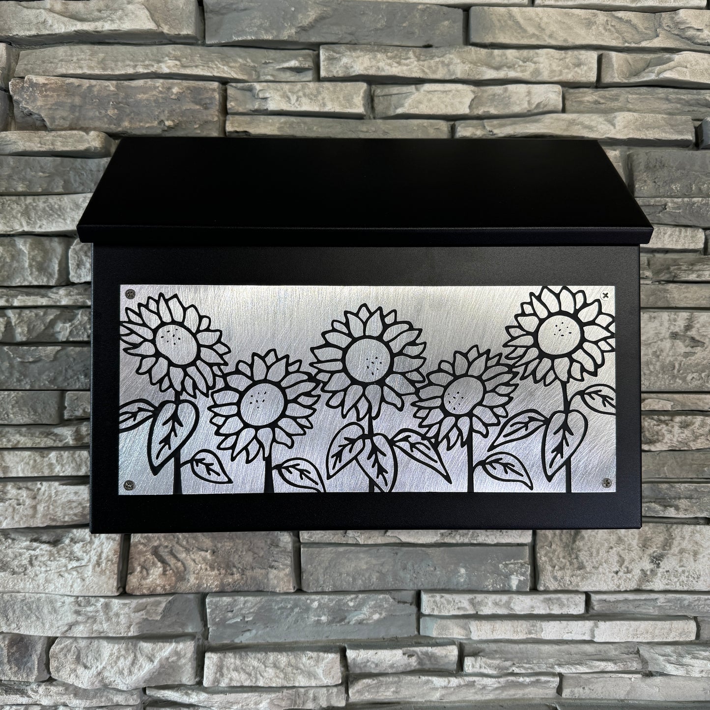 Sunflower Wall Mount Mailbox - Horizontal