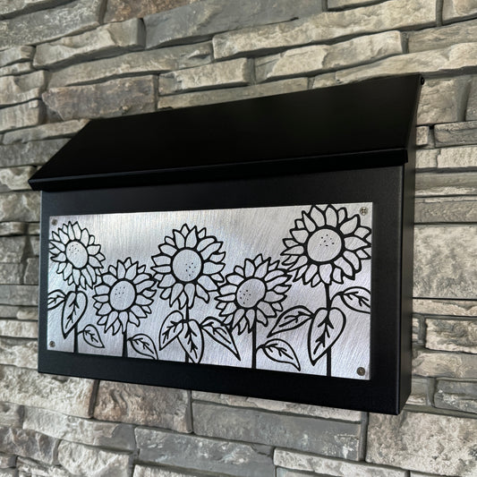 Sunflower Wall Mount Mailbox - Horizontal