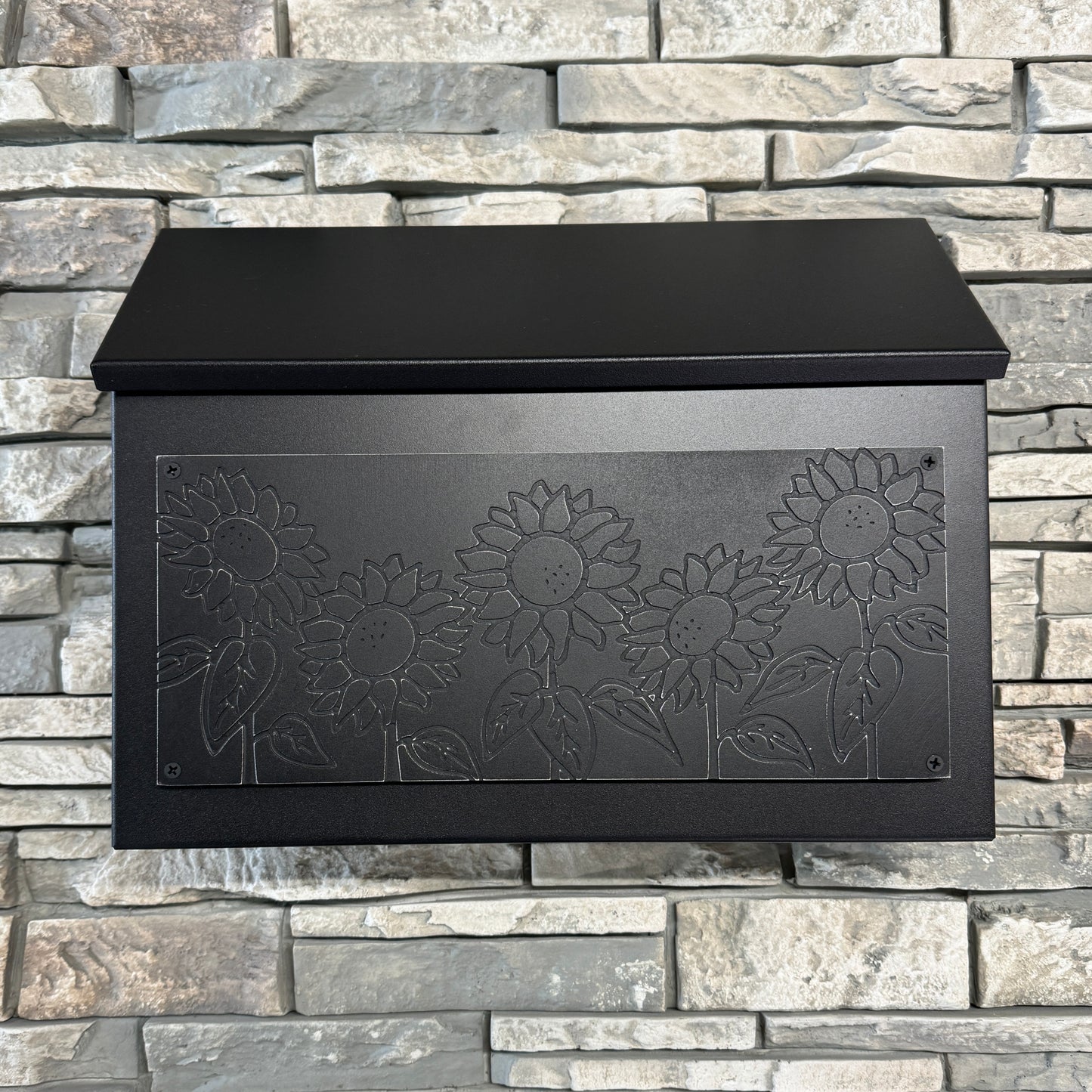 Sunflower Wall Mount Mailbox - Horizontal