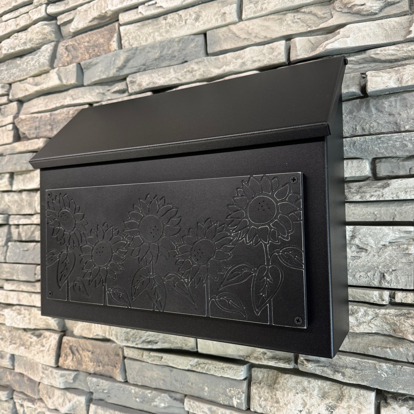 Sunflower Wall Mount Mailbox - Horizontal