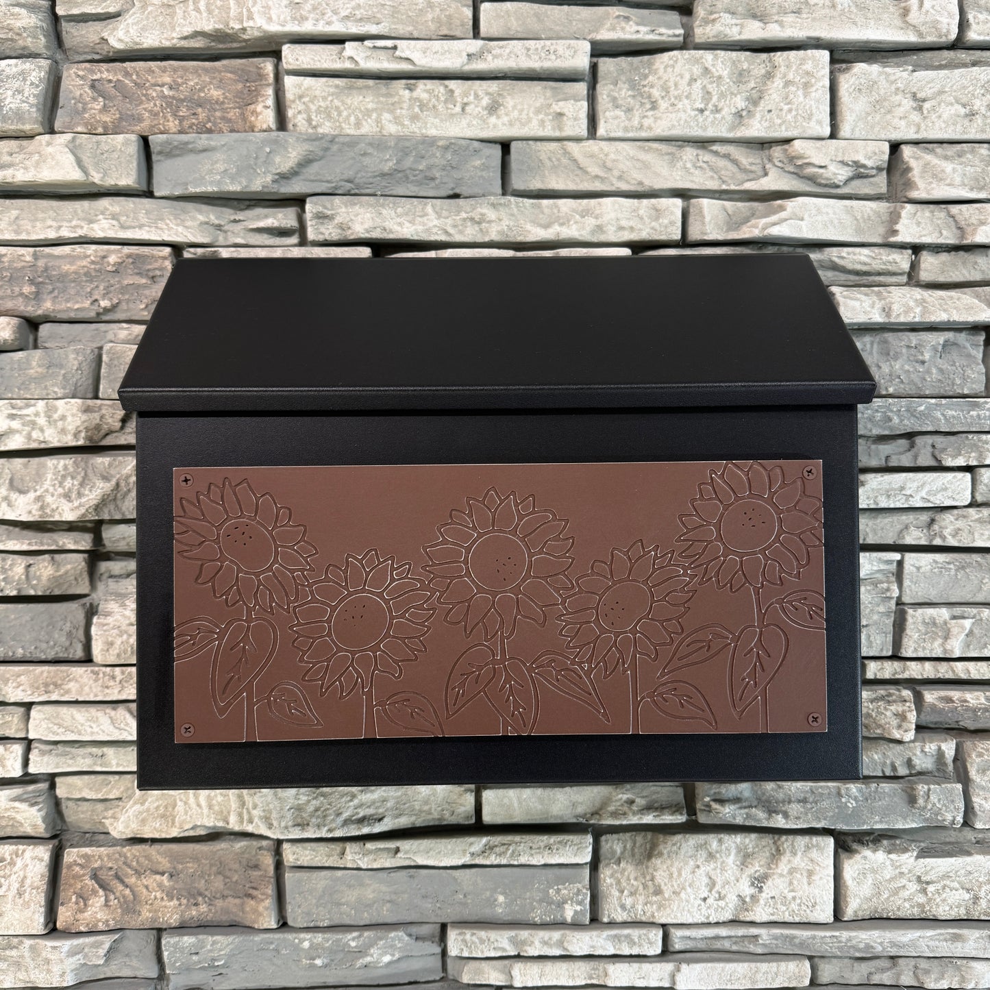 Sunflower Wall Mount Mailbox - Horizontal