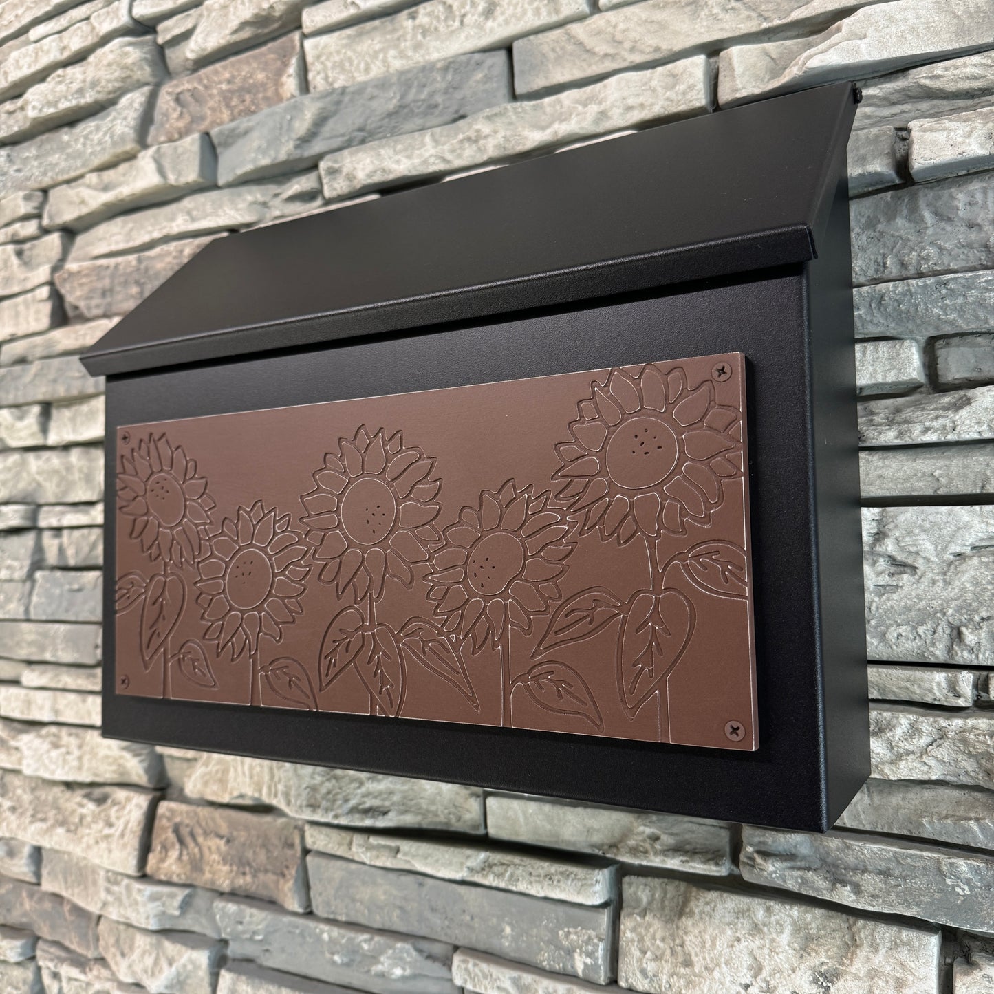 Sunflower Wall Mount Mailbox - Horizontal