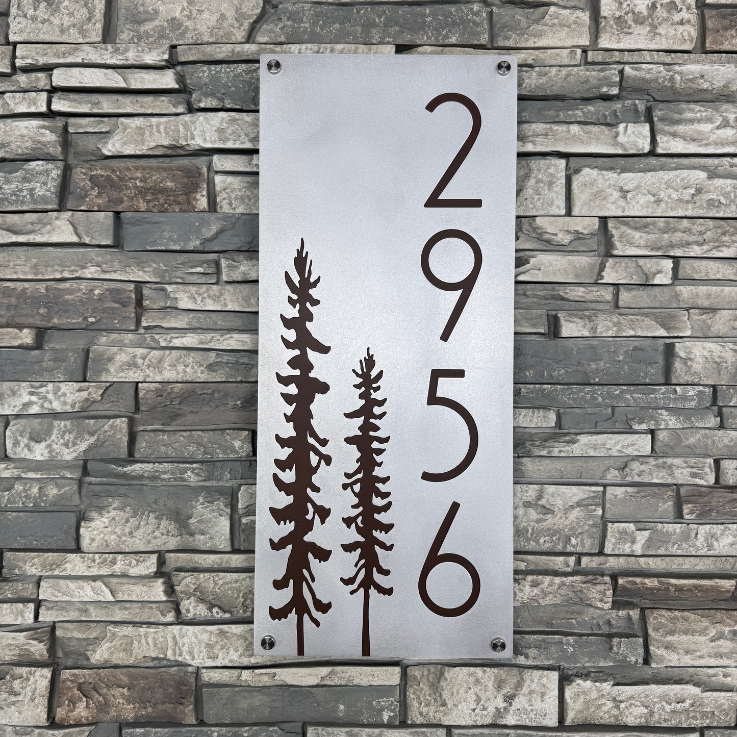Sitka Tree Address Plate Vertical