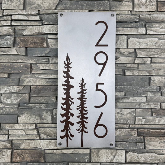 Sitka Tree Address Plate Vertical