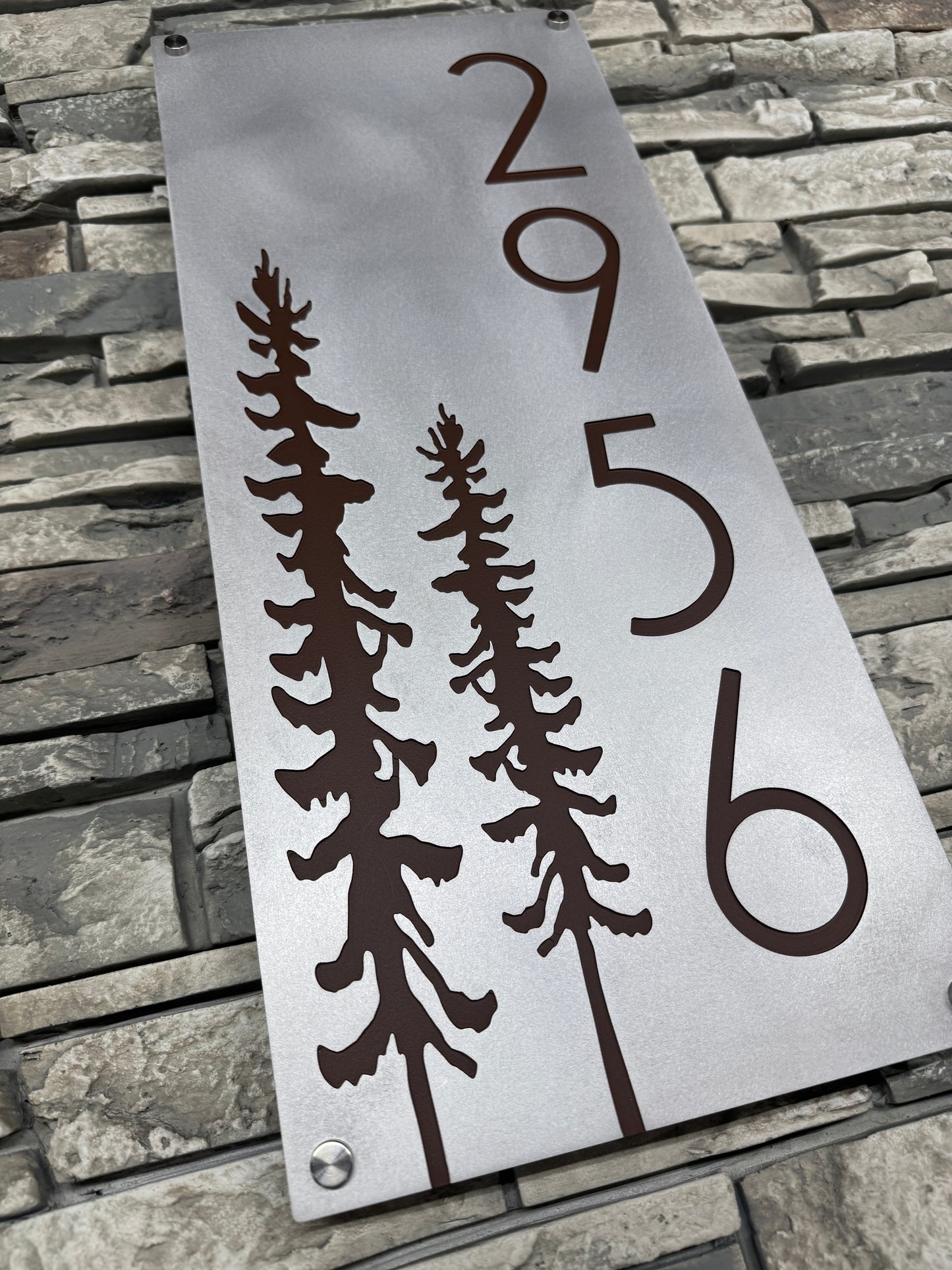 Sitka Tree Address Plate Vertical