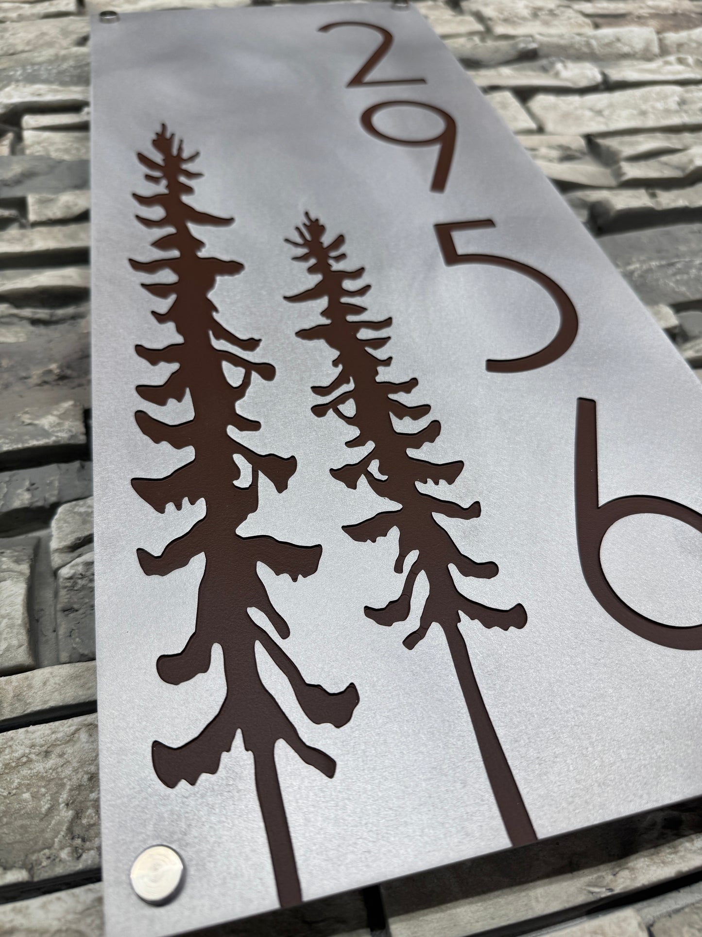 Sitka Tree Address Plate Vertical