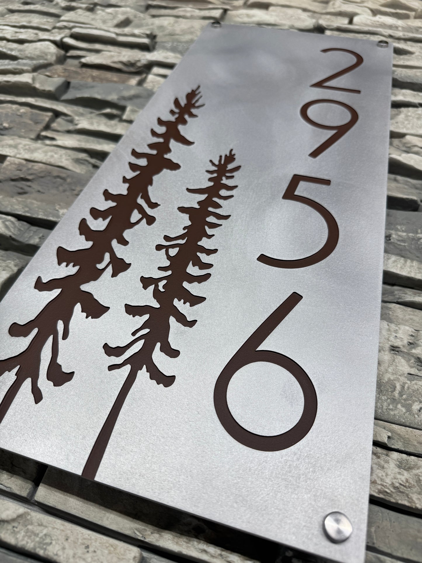 Sitka Tree Address Plate Vertical