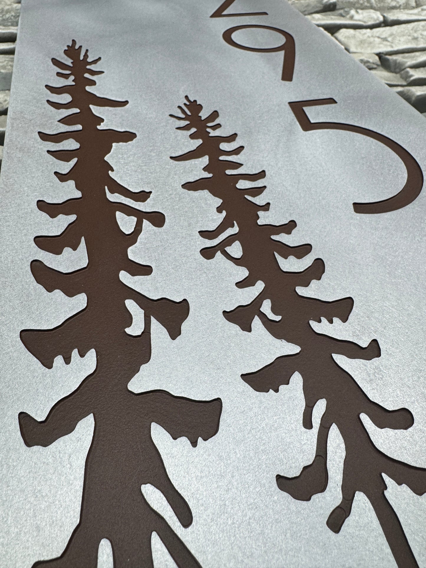 Sitka Tree Address Plate Vertical