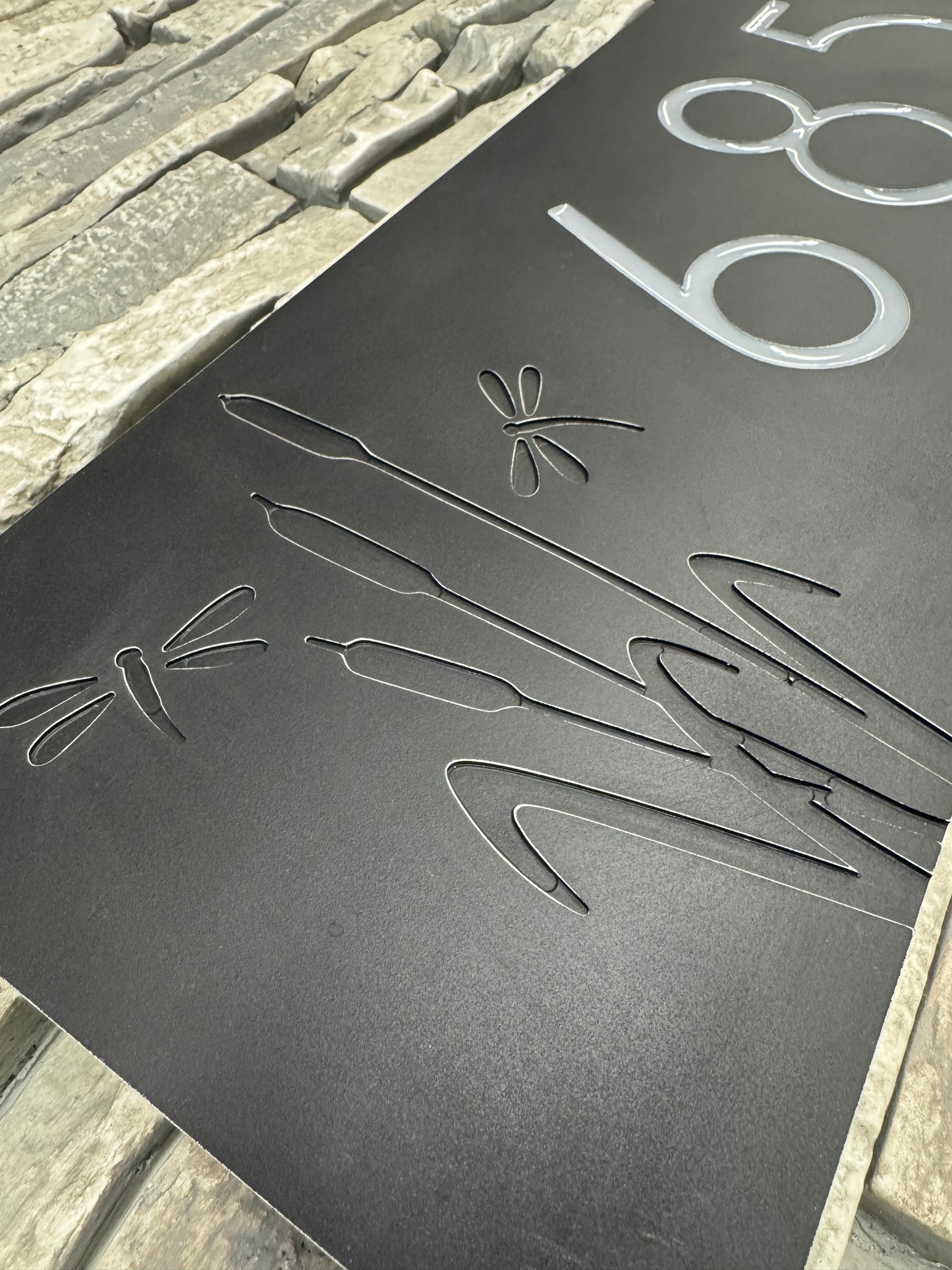 Dragonfly Address Plate Horizontal