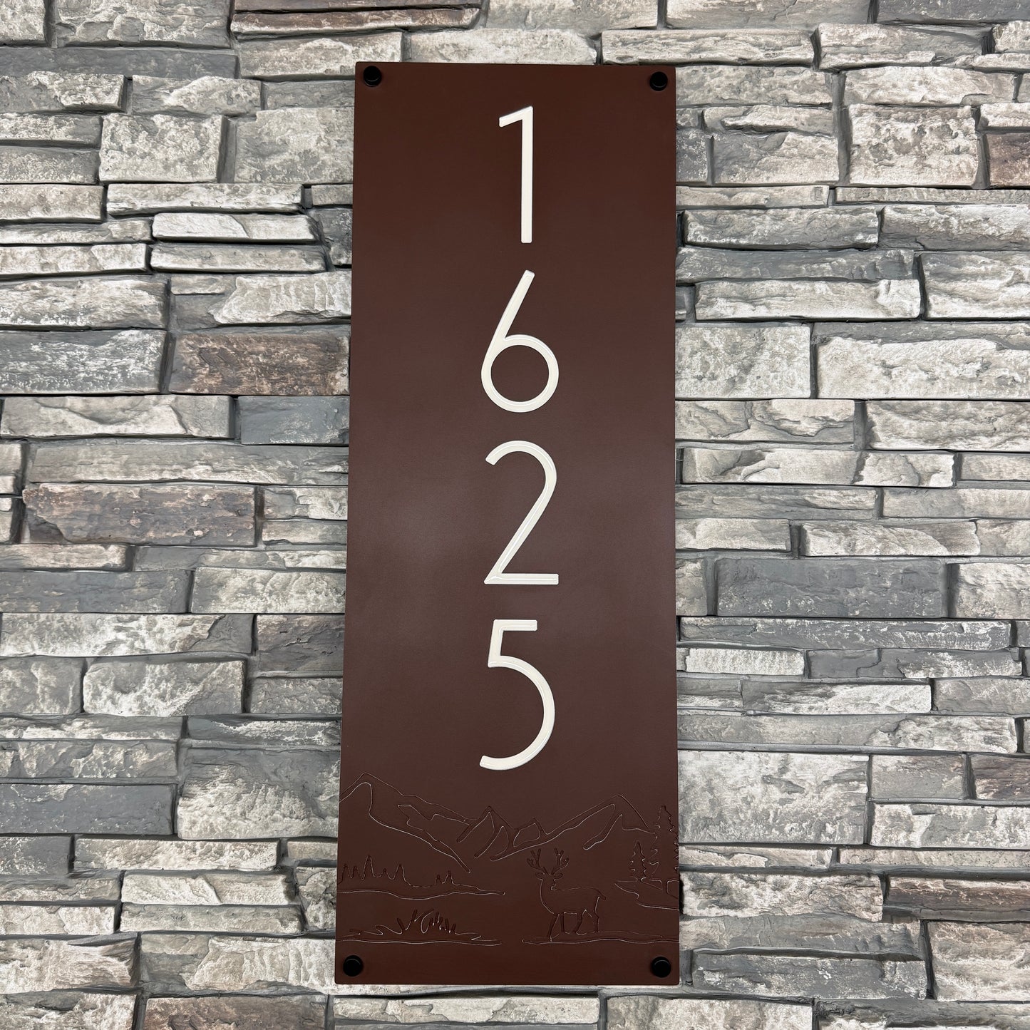 Mountain Address Plate Vertical