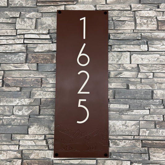 Mountain Address Plate Vertical