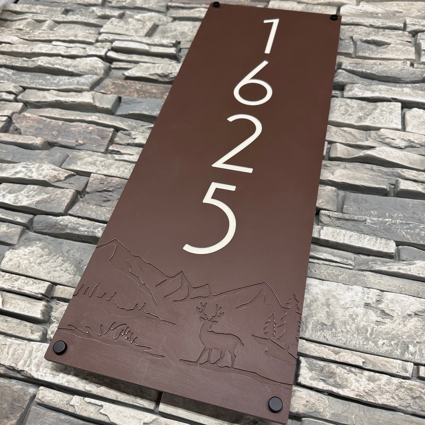 Mountain Address Plate Vertical