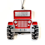 Jeep Christmas Ornament Red