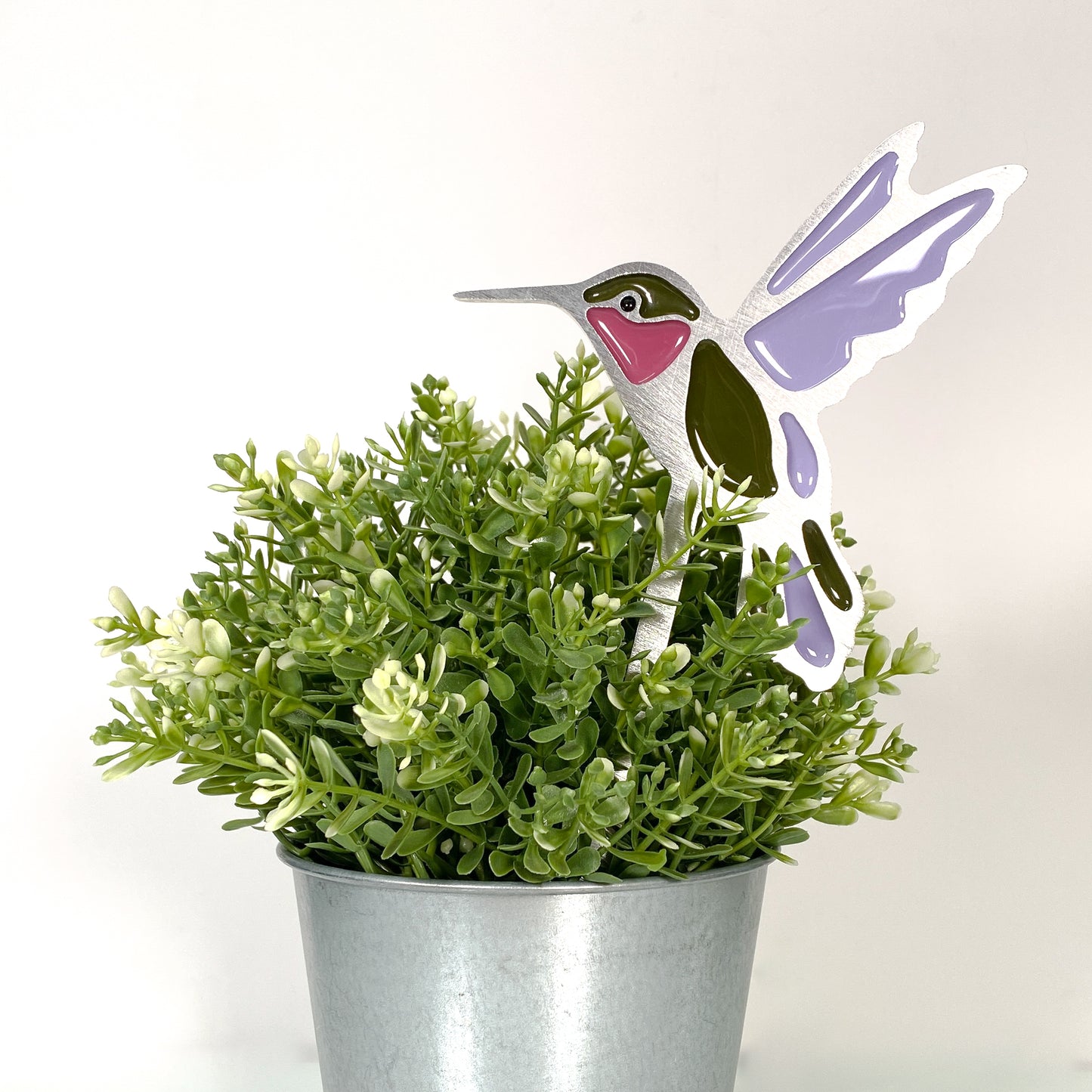 Hummingbird Planter Poke Lavender