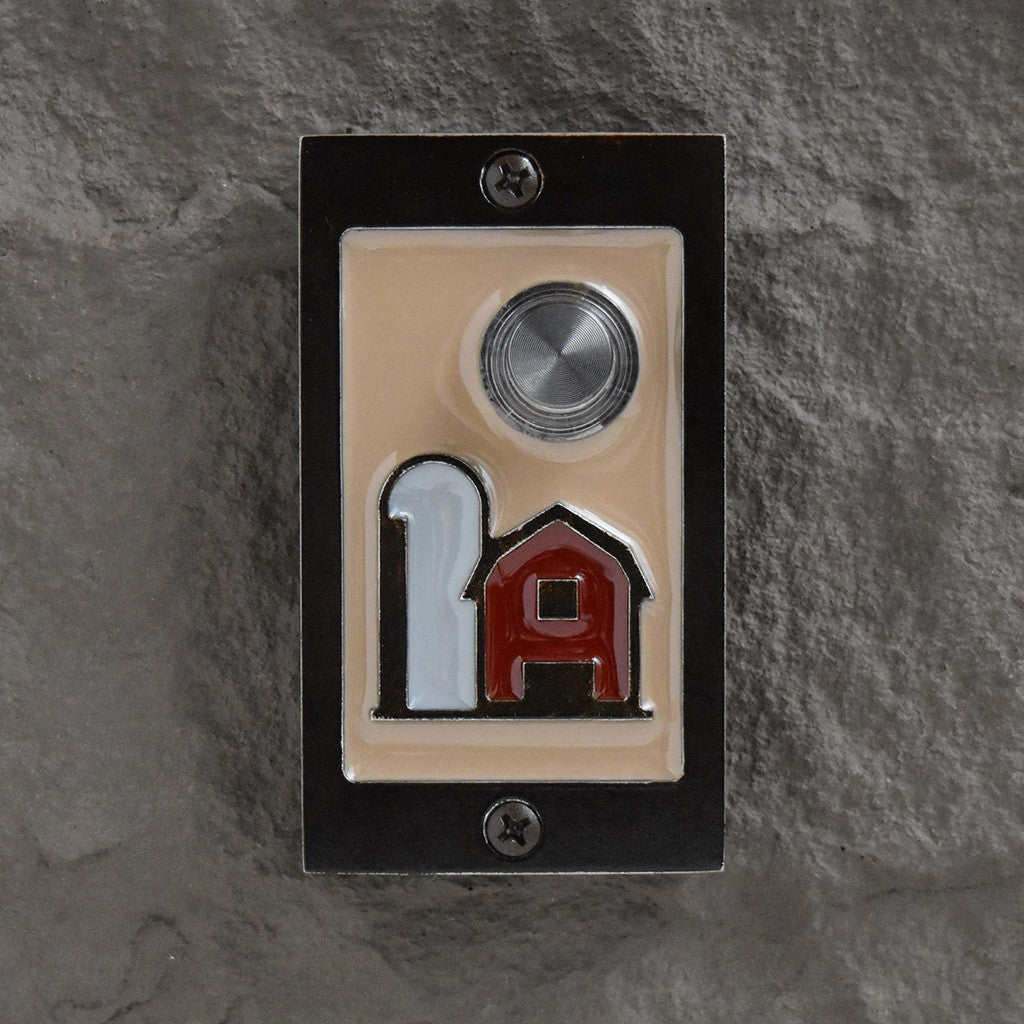 Around the Farm doorbell in black patina finish