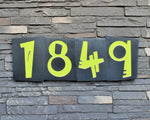 Funky House Numbers in Patina Finish