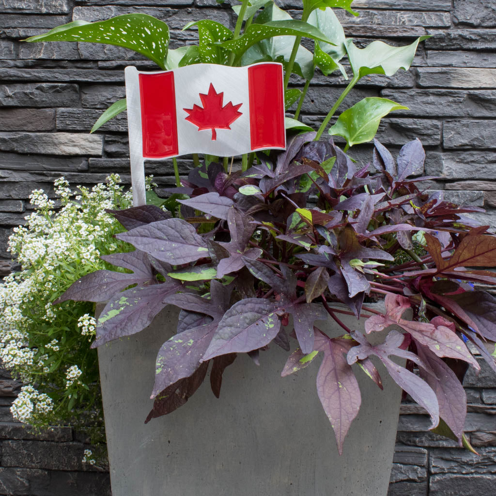 Canadian Flag Garden Art