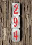 Retro House Numbers in Brushed Aluminum