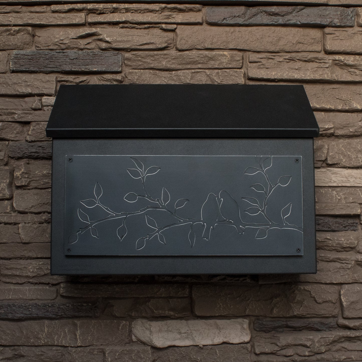 Bird Lovers Wall Mount Mailbox - Horizontal