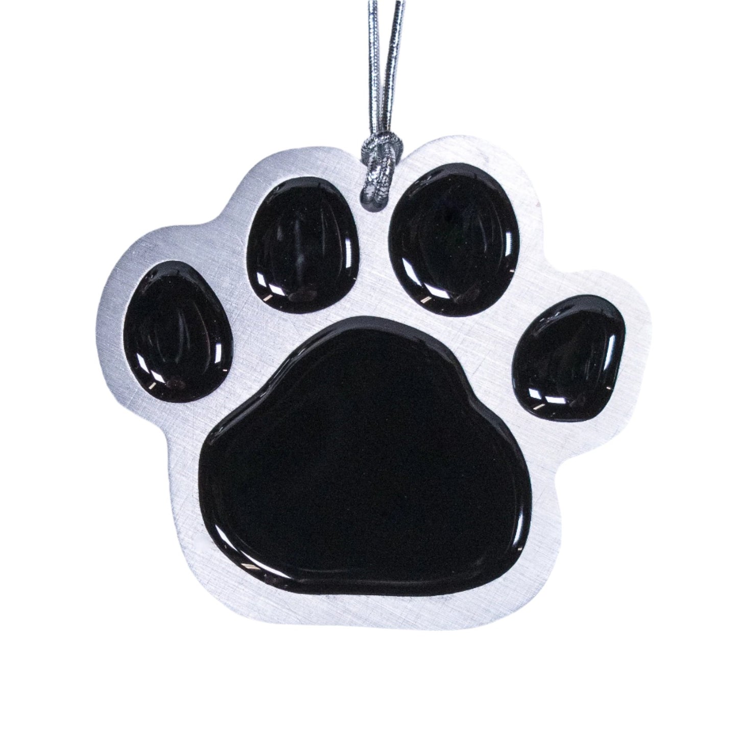 Paw Print Christmas Ornament Black