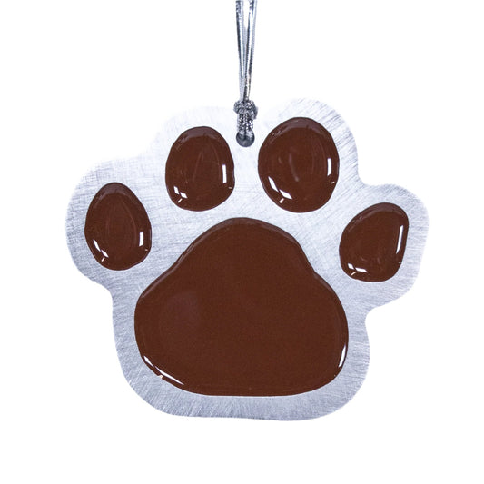 Paw Print Christmas Ornament Brown
