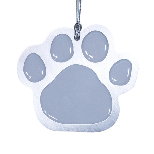 Paw Print Christmas Ornament Grey