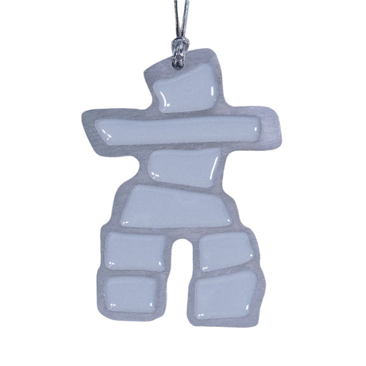 Inukshuk Christmas Ornament Grey