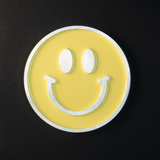 Happy Face Snowboard Stomp Pad Yellow