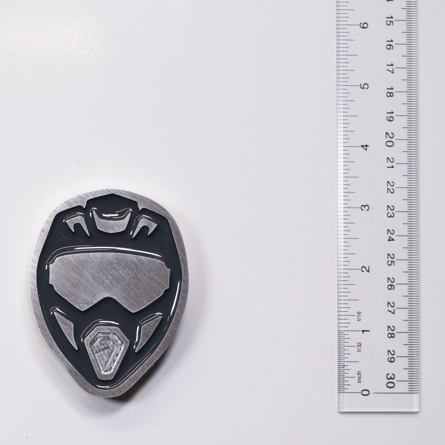 Dirt Bike Helmet Magnet Grey