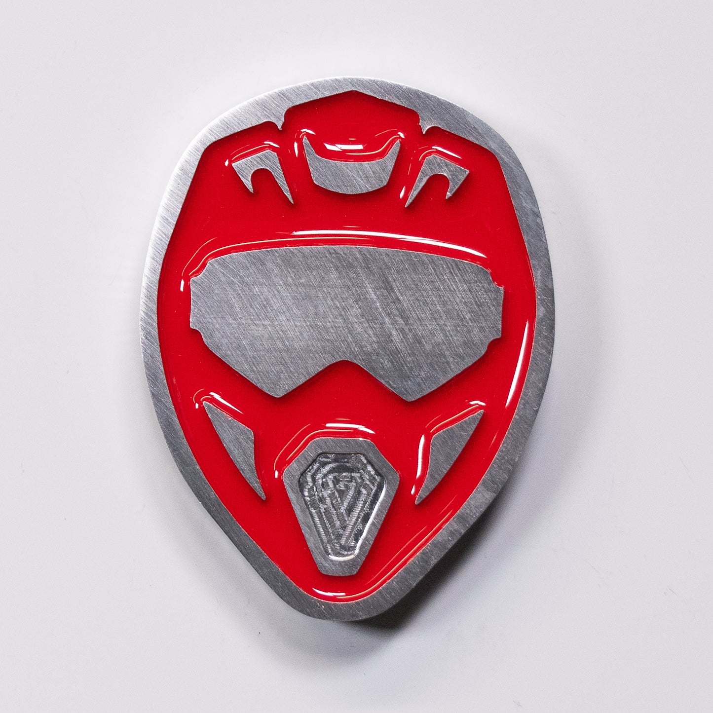 Dirt Bike Helmet Magnet Red