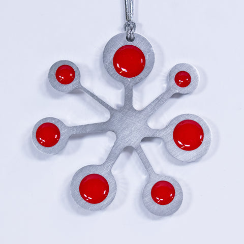 Snowflake Christmas Ornament Red